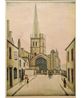 Burford Church by Laurence Stephen Lowry contemporary artwork Print