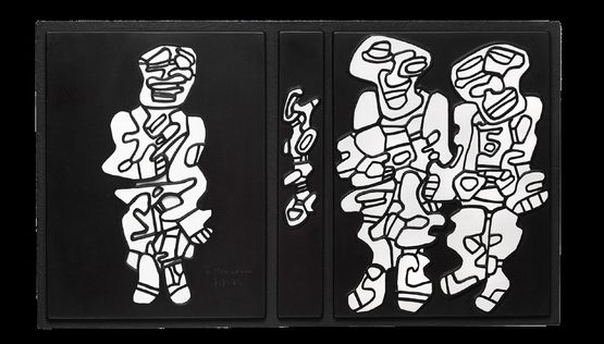 Deux personnages-Personnage-Motif by Jean Dubuffet contemporary artwork Print