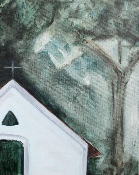 White Cross by Matthew Krishanu contemporary artwork Painting