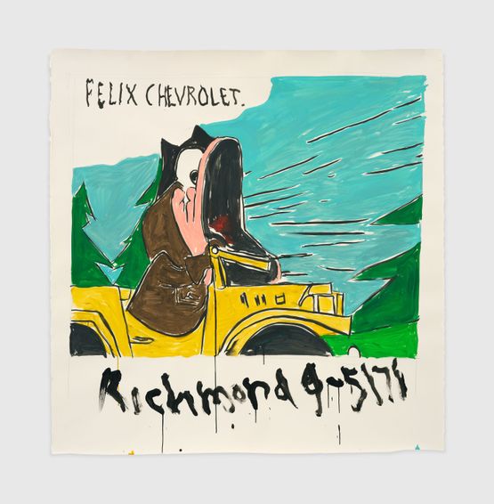 No Title Felix chevrolet. Richmond... by Raymond Pettibon contemporary artwork Works on Paper
