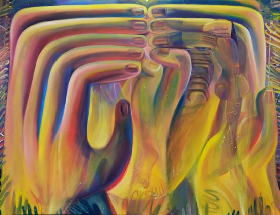 Applause by Alvin Ong contemporary artwork Painting