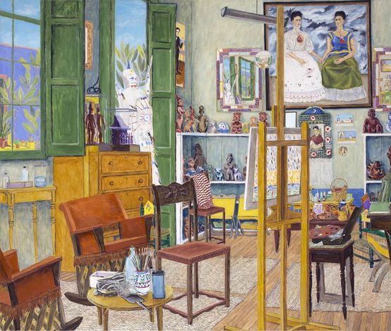 Frida Kahlos Studio Casa Azul by Damian Elwes contemporary artwork Painting