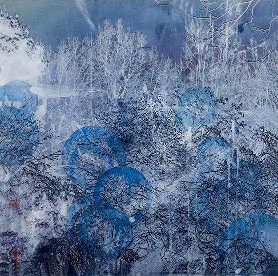 Raining Stars 2 by Chu Chu contemporary artwork Painting