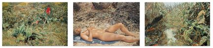 Guadeloupe Triptych by Franz Gertsch contemporary artwork Painting