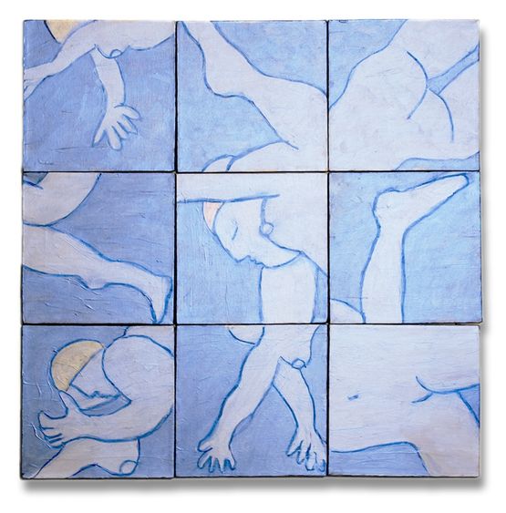 Swimmers by Susan Weil contemporary artwork Painting
