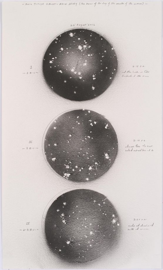Rain study the hour of the day of the month of the season IV by Jitish Kallat contemporary artwork Works on Paper