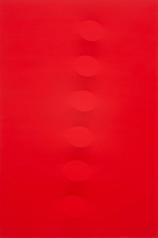 Sei ovali rossi by Turi Simeti contemporary artwork Painting