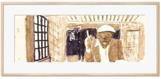 Self-Portrait in My Living Room by David Hockney contemporary artwork Print