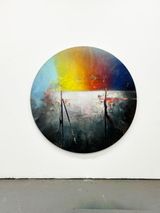 Untitled no will is still as a river still by Liam Everett contemporary artwork painting mixed media