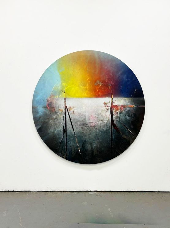 Untitled no will is still as a river still by Liam Everett contemporary artwork Painting