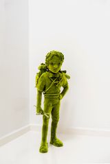 Mossboy With Cross by Kim Simonsson contemporary artwork sculpture