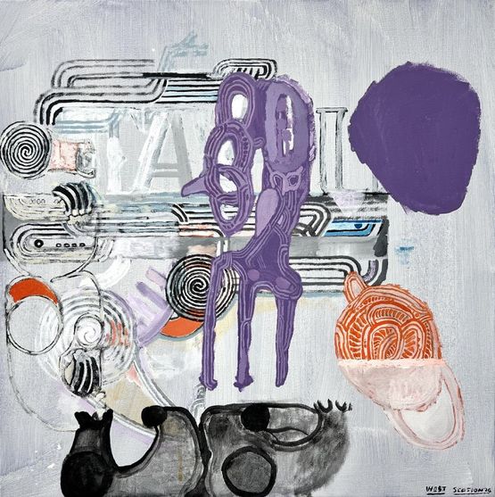 West by Shane Cotton contemporary artwork Painting