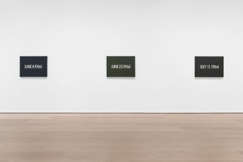 Contemporary art exhibition On Kawara Date Paintings at David Zwirner London United Kingdom