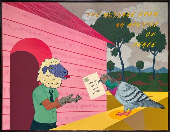 Message from an apostle of peace by Koichiro Takagi contemporary artwork Painting