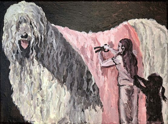 Dont cut my hair by Gona contemporary artwork Painting