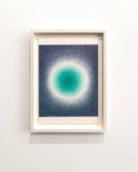 Circular glow blue-green by Ignacio Uriarte contemporary artwork Works on Paper