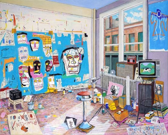 Basquiats Studio Crosby Street by Damian Elwes contemporary artwork Painting