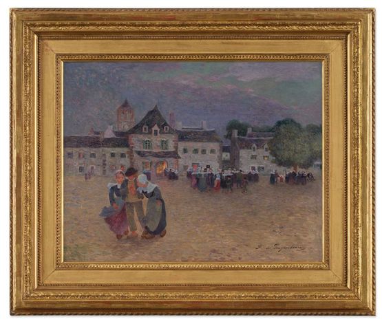 Retour de la fete foraine by Ferdinand Du Puigaudeau contemporary artwork Painting