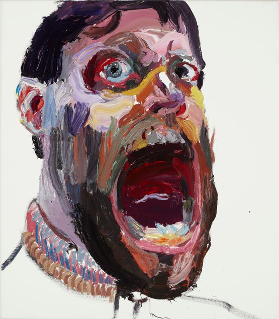 Self Portrait Big Mouth by Ben Quilty contemporary artwork Painting