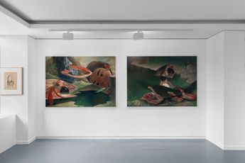 Contemporary art exhibition Roby Dwi Antono Tilik Belik Visiting the Ailing Spring at Almine Rech Paris Rue de Turenne France