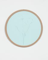 TouchTime 10 12  ecorche tondo by Cheyney Thompson contemporary artwork painting works on paper drawing