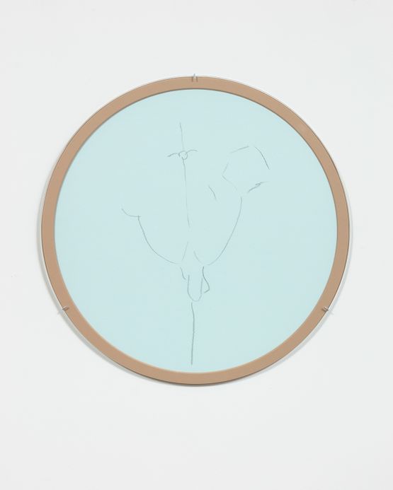 TouchTime 10 12  ecorche tondo by Cheyney Thompson contemporary artwork Painting