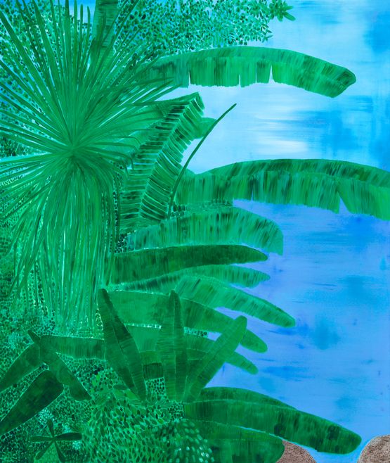 Tropical Landscape by Sally Ross contemporary artwork Painting