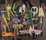 Collection of warm nights by Jozsef Csato contemporary artwork painting works on paper