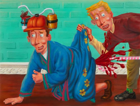 Bend Over Buddy by Yang Jingzhou contemporary artwork Painting