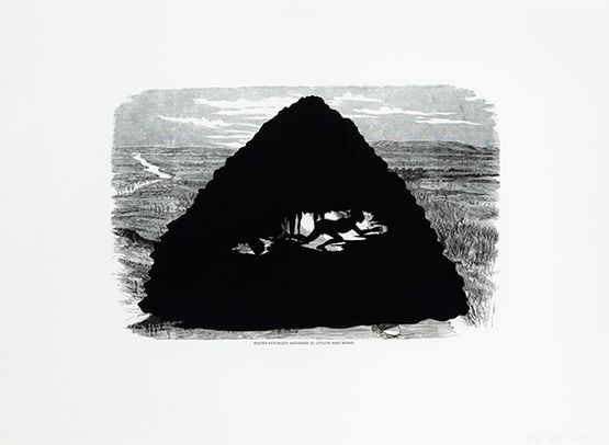 Footes Gun-Boats Ascending to Attack Fort Henry by Kara Walker contemporary artwork Print