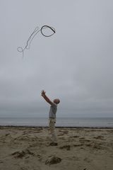 Kelp thrown into a grey overcast sky Drakes Beach California 14 July 2013 by Andy Goldsworthy contemporary artwork photography
