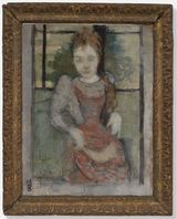 Portrait de Marthe au tablier rouge esquisse by Maurice Denis contemporary artwork painting