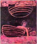 Tub Under Planet by Katherine Bradford contemporary artwork painting