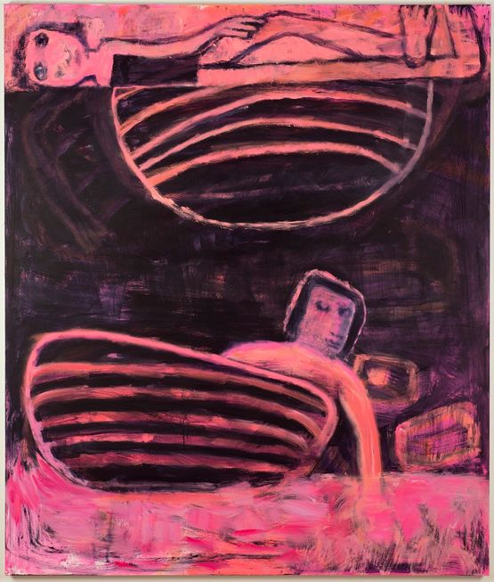 Tub Under Planet by Katherine Bradford contemporary artwork Painting