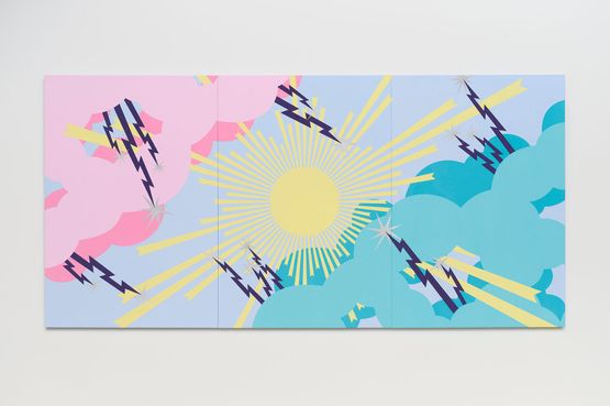 Descending Painting The Sun Breaking through Clouds by Noritaka Tatehana contemporary artwork Painting