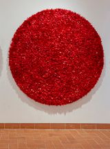 Brise du rouge Soleil 1 by Joel Andrianomearisoa contemporary artwork sculpture textile