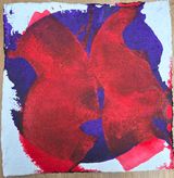 Red water on violet 1 by Sylke Von Gaza contemporary artwork painting