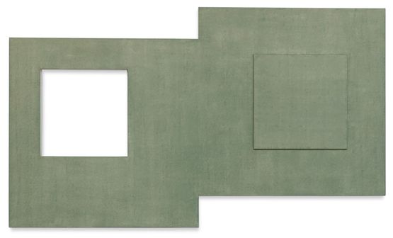 Two Squares Within a Double Square by Robert Mangold contemporary artwork Painting