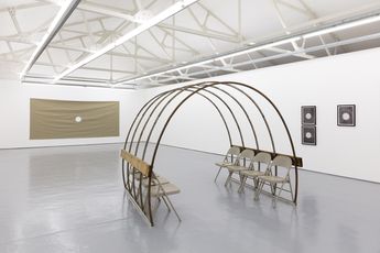 Contemporary art exhibition Oscar Tuazon FIRE at Maureen Paley London United Kingdom