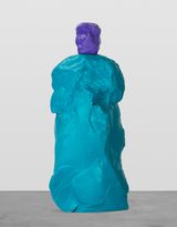 violet blue monk by Ugo Rondinone contemporary artwork sculpture