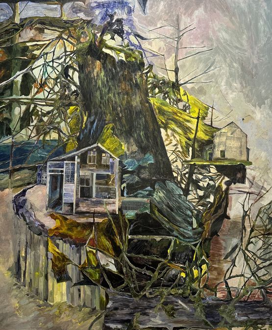 RUINS REFLECTED RUINS REVERSED I by Is Jumalon contemporary artwork Painting