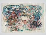 Dazzling jewels Inside the rocks by Tamaris Borrelly contemporary artwork painting works on paper