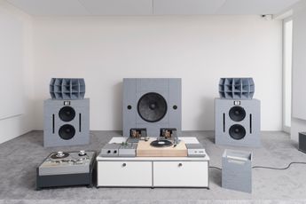 Contemporary art exhibition Devon Turnbull OJAS HiFi Listening Room Dream No. 1 at Lisson Gallery 27 Bell Street London United Kingdom