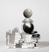 Games Dance  the Constructions Nowhere Sculpture 6 by Teppei Kaneuji contemporary artwork print