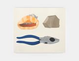 natural things and a plyer by Nathalie Du Pasquier contemporary artwork painting works on paper