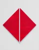 Untitled Red Diamond with White Inner Band by Mary Corse contemporary artwork Painting