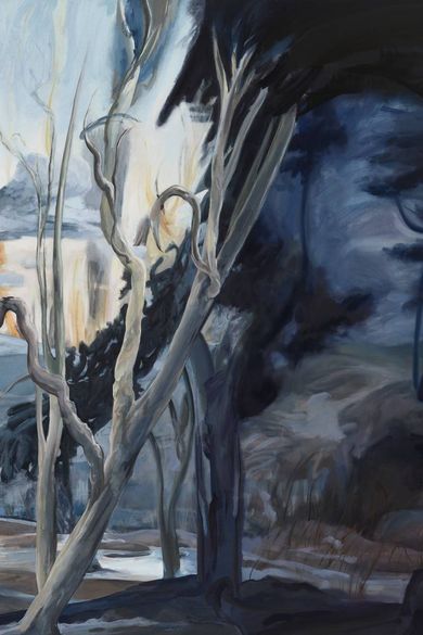 Emma Webster’s Cyborg Landscapes at Perrotin