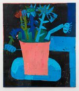Sun-dried Flowers Blue by Florence Hutchings contemporary artwork painting