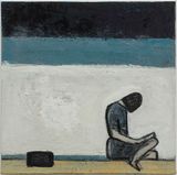 Untitled - Someone Reading by Liu Xiaohui contemporary artwork painting works on paper