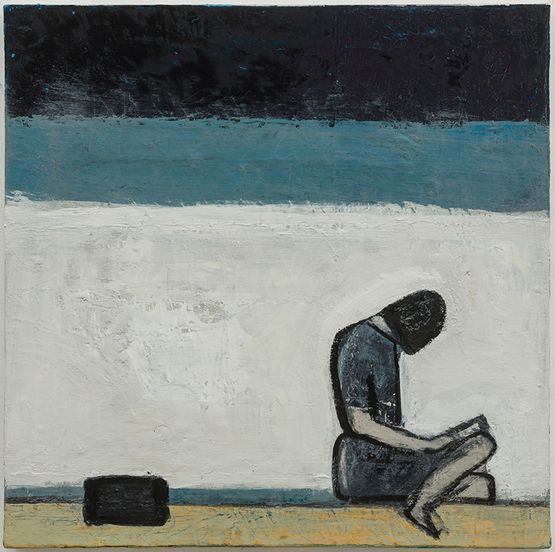 Untitled - Someone Reading by Liu Xiaohui contemporary artwork Painting